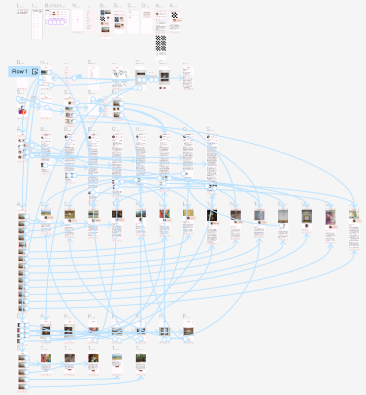 Figma prototype editing screen of the draft 1 high-fidelity prototype of PALette